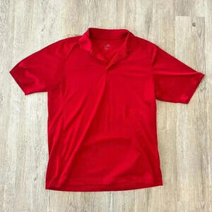 Mens Extreme Performance Red Short Sleeve Polo - L